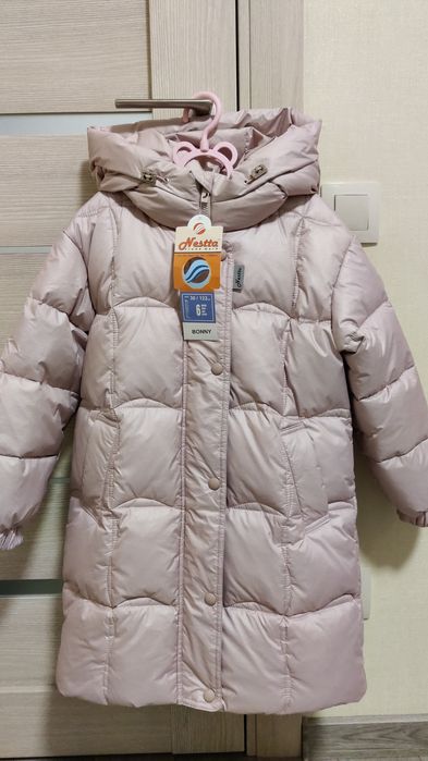 Куртка пальто пуховик зимовий на дівчинку nessta 122