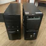 dwa kompuery pc, ram procesor karta graficzna rtx, dysk