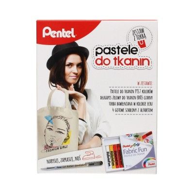 Pentel Pastele Kredki Do Tkanin Z Torba Torba ---