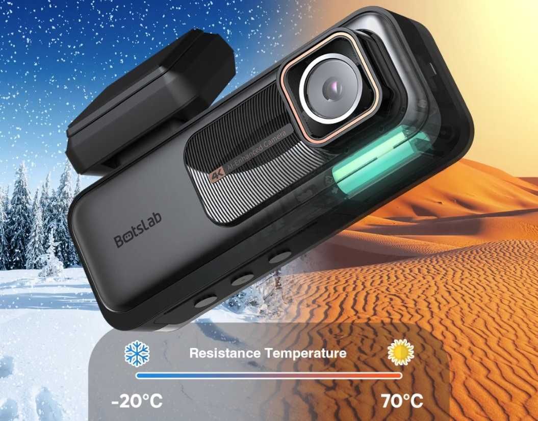 Dashcam frontal 4K + câmara traseira GPS e Wi-Fi - 360 | Botslab G980H