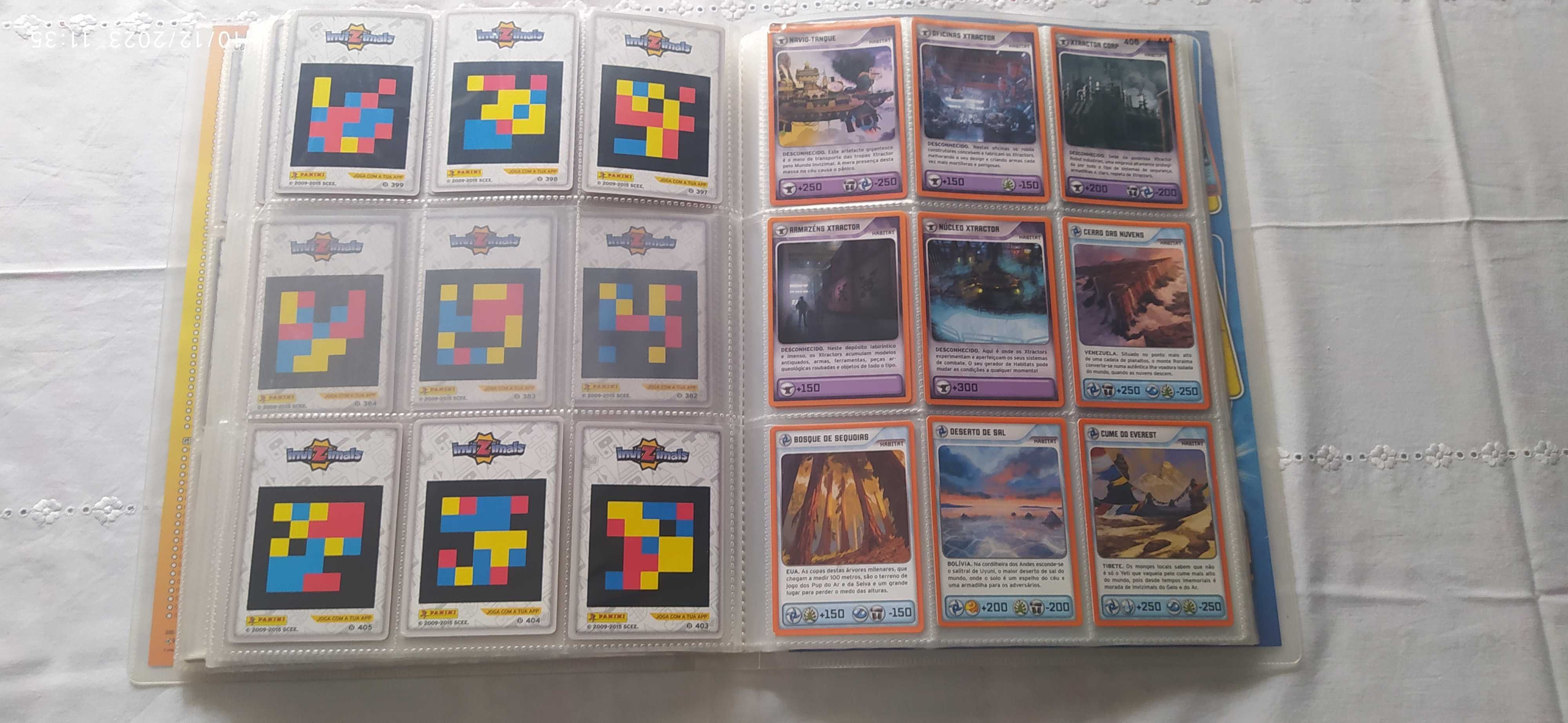 Caderneta Panini INCOMPLETA cartas Invizimals Nova Aliança