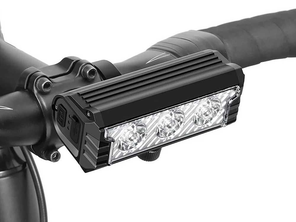 Lampka rowerowa LED światło przód i tył USB akumulator zestaw