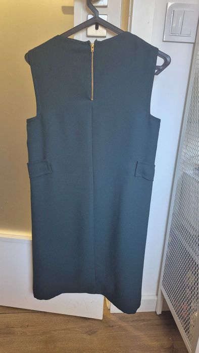 Vestido verde escuro Massimo Dutti