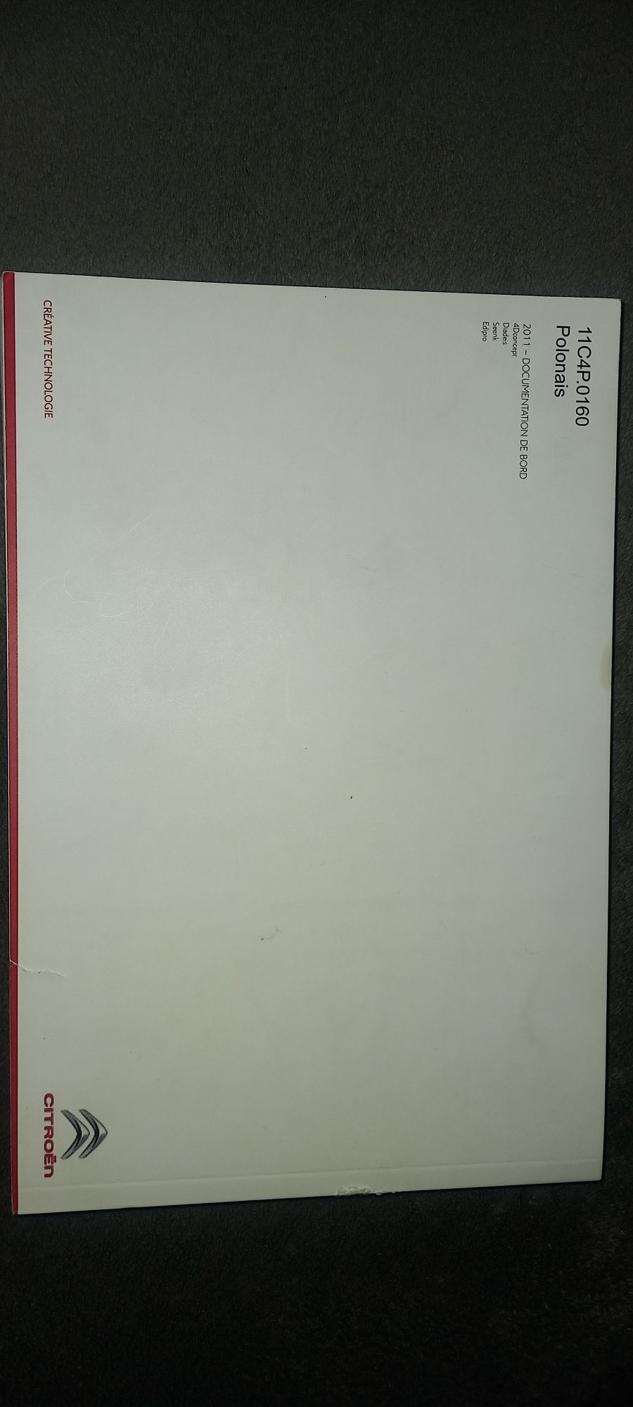 Instrukcja obsługi,  książka Citroën C4