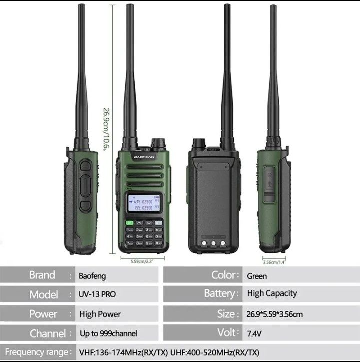 Krótkofalówka BAOFENG UV 13 PRO V2 UV13PRO V2 Walkie - Talkie NOWE !!!