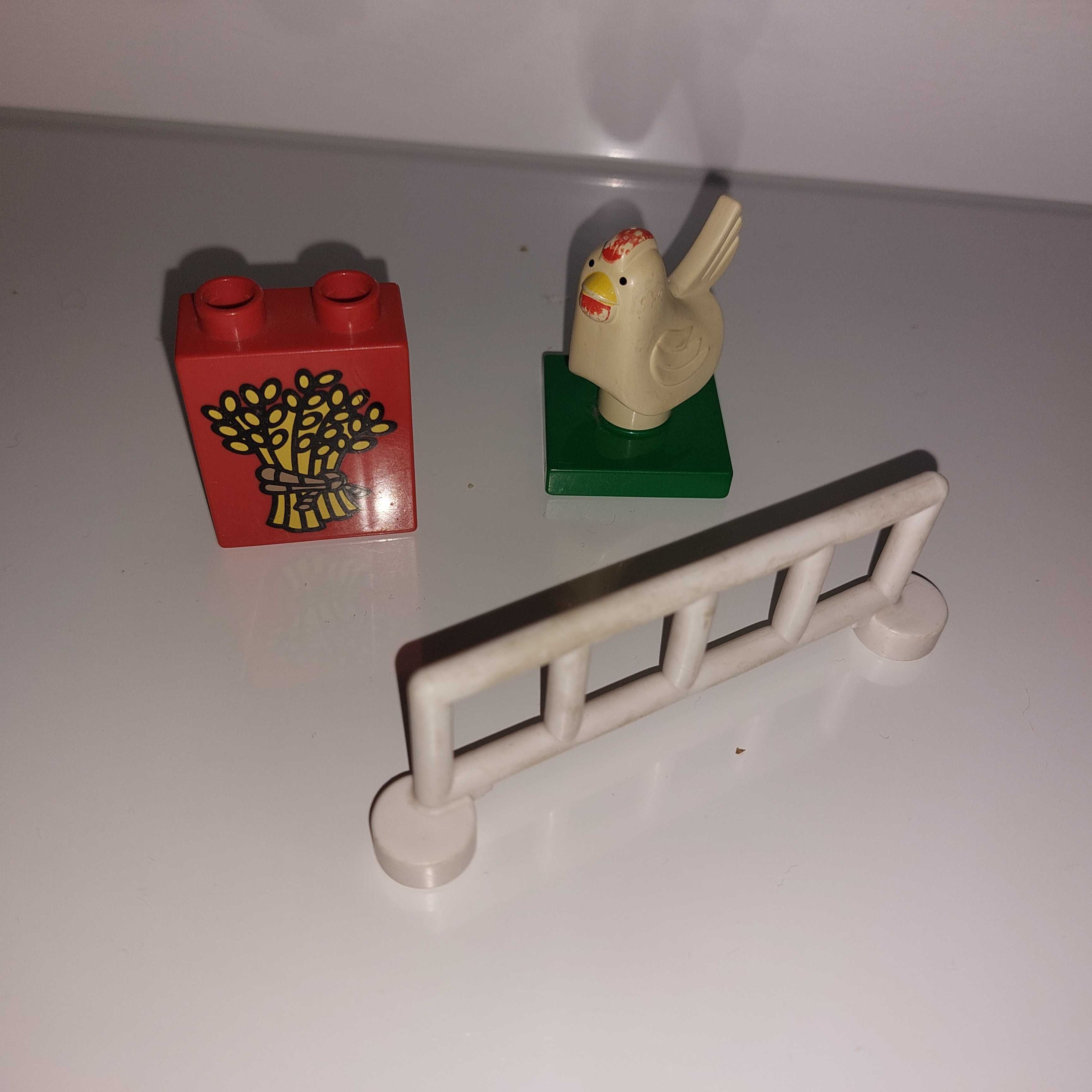 Klocki Lego Duplo kura owies płot vintage