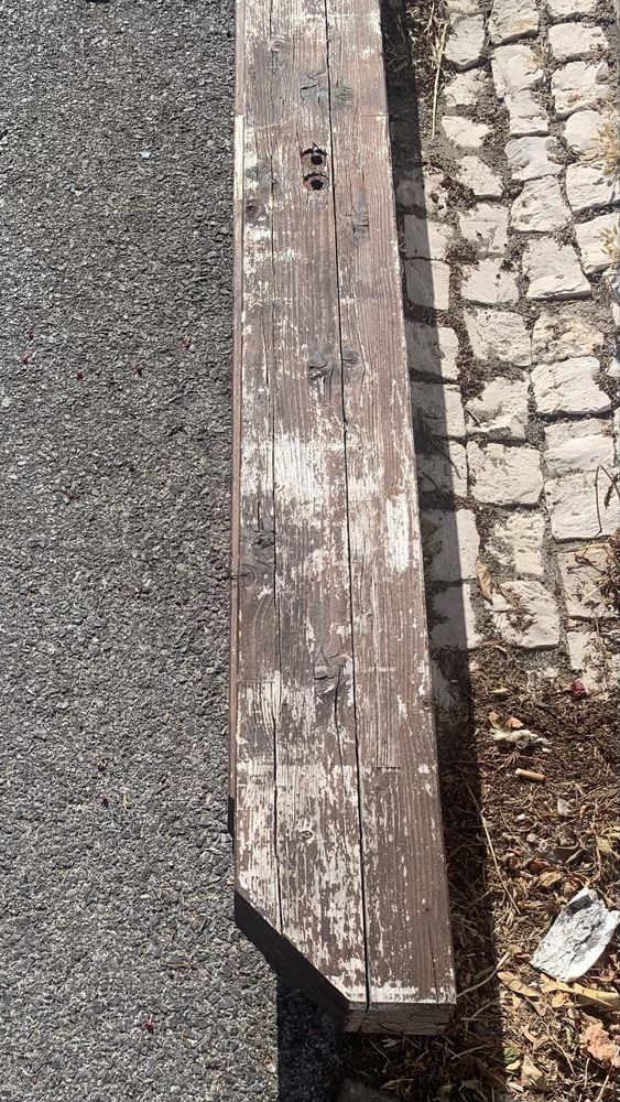 2 vigas de madeira para pergula