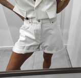 Spodneki jeansowe Zara szorty mom fit 40 L
