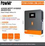Гибридный инвертор PowMr 4.2 кВт 24 В с Wi-fi