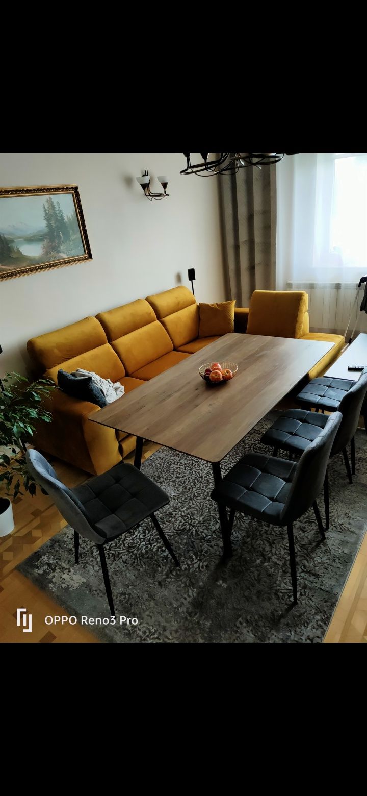 Stół  dąb 4x krzesło