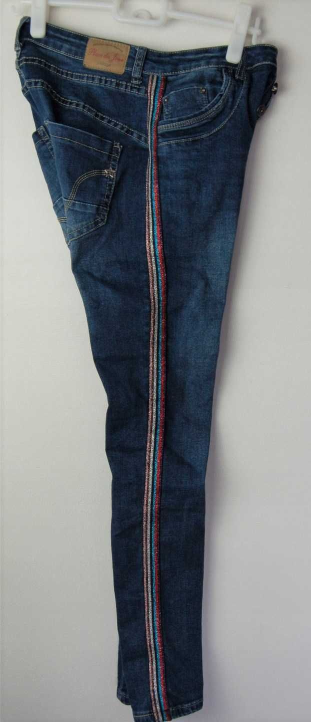 PLACE DU JOUR 34 36 jeansy rurki skinny z elastanem ,lampasy 2P56