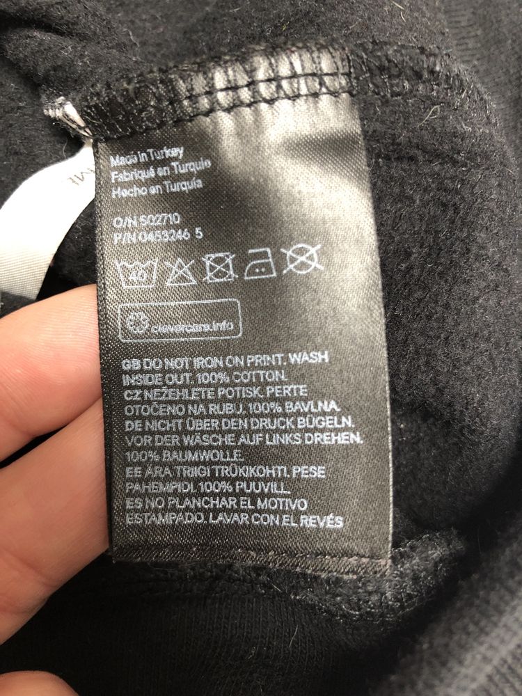 HM Bluza z kapturem czarna NYC 10 lat