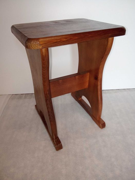 Taboret drewniany sosnowy 45 cm Stylowy PRODUCENT MEBLI