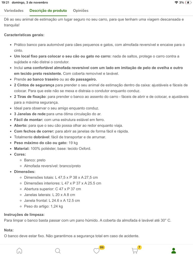 Banco / cadeira auro para mascotes cão/ gato