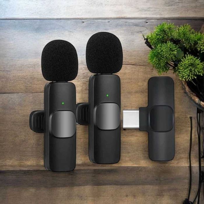 Zestaw 2 mikrofonów usb C bluetooth do tik toka
