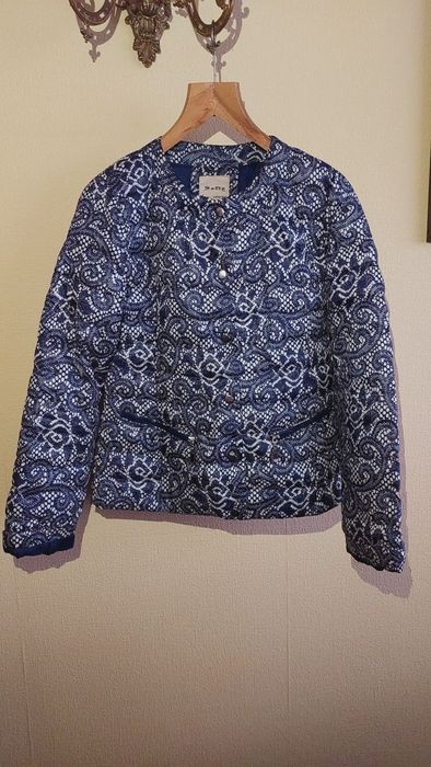 Kurtka damska granatowa biała pikowana M/L Softy
