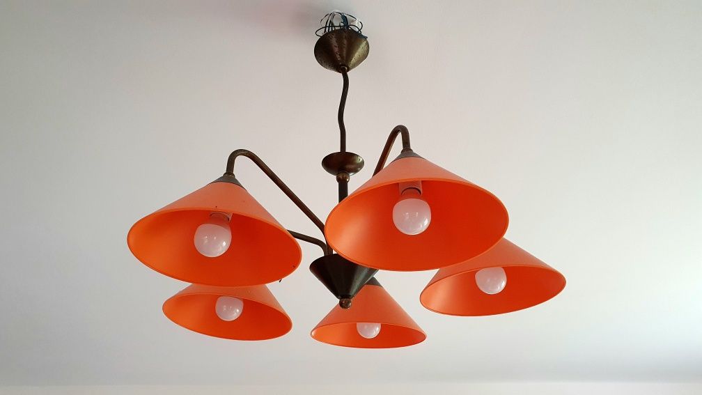 Lampa wisząca kolor pomarańczowy