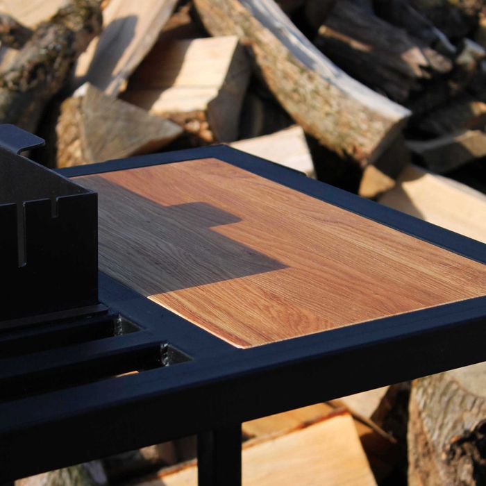 Мангал Loft зі столиком та знімною жаровнею, мангал підставка для дров