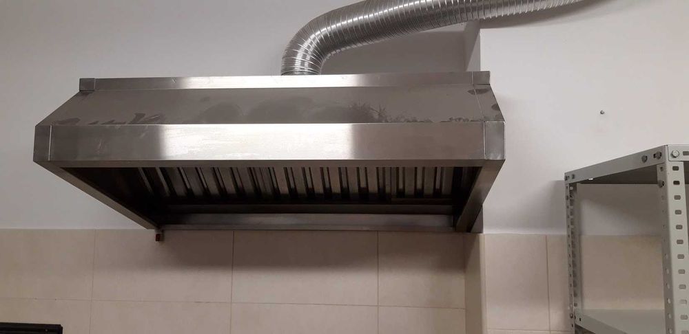 okap przyścienny 130x80 cm, gastronomiczny, ze stali nierdzewnej