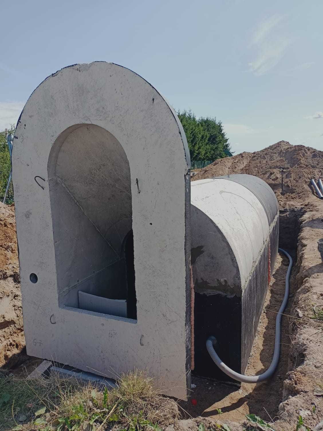 piwnica betonowa ogrodowa ziemianka B30W8 solidna tunel wentylacja