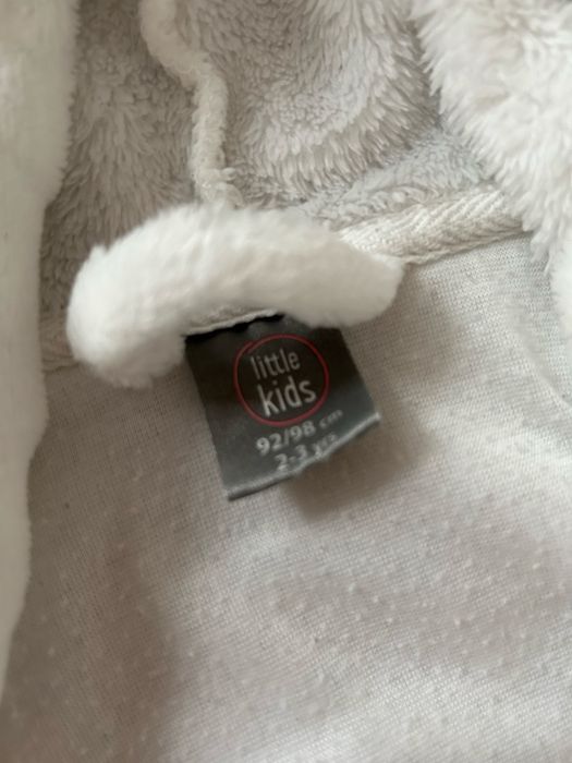 Biały szlafrok dla dziewczynki 92/98