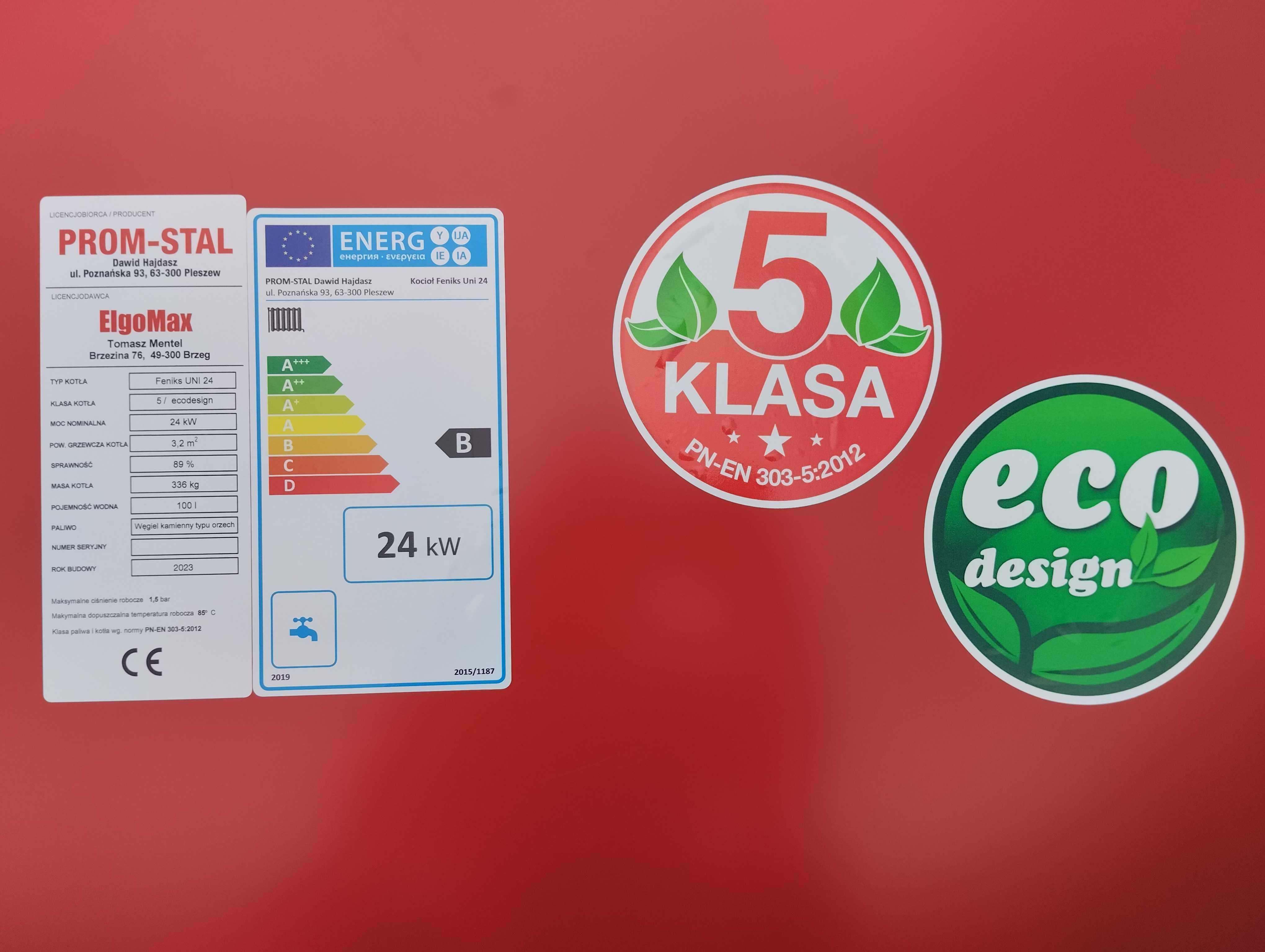 Kocioł Kotły na Węgiel Drewno 24kW do 280m2 Dostawa Osprzęt Gratis