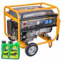 AGREGAT PRĄDOTWÓRCZY GENERATOR 6500W 230V AVR  BRIGGS 1-FAZOWY KOŁA 2xOLEJ