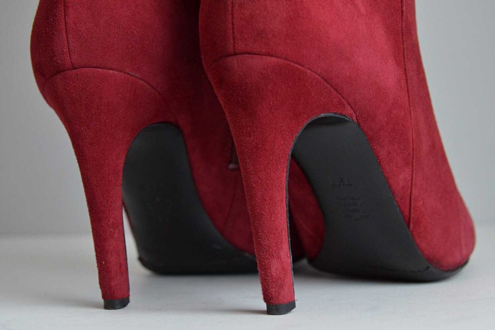 BURGUNDOWA POEZJA kozaki Via Spiga Bethany do kolana na fajnej szpilce