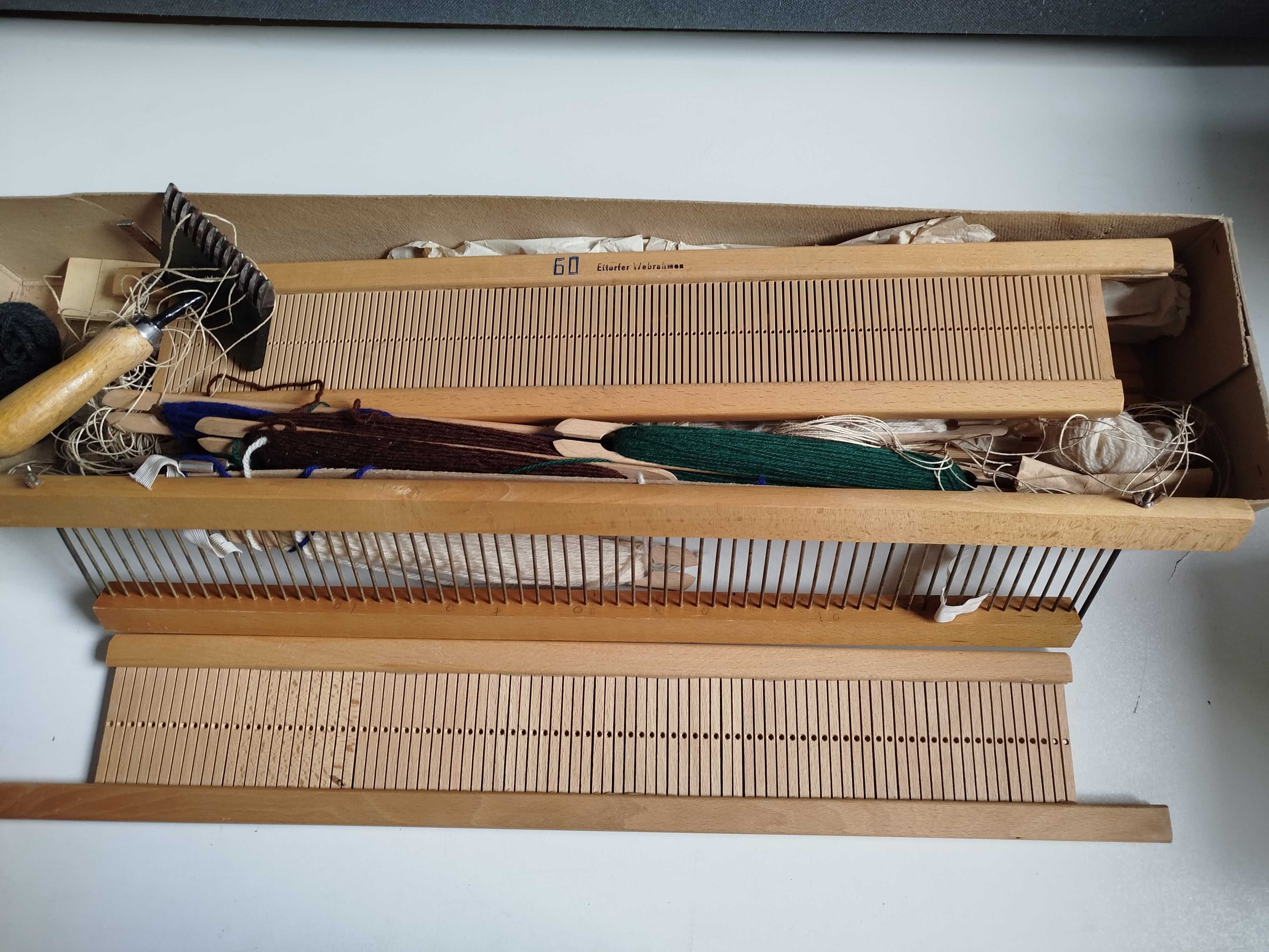 Zestaw tkacki  krosno drewniane duże 60 cm