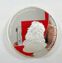Olbrzym GIGANT SREBRO Moneta Medal Werner Stauffacher Von Schwyz Kapse