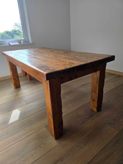 Ręcznie robiony stół dębowy CLASH