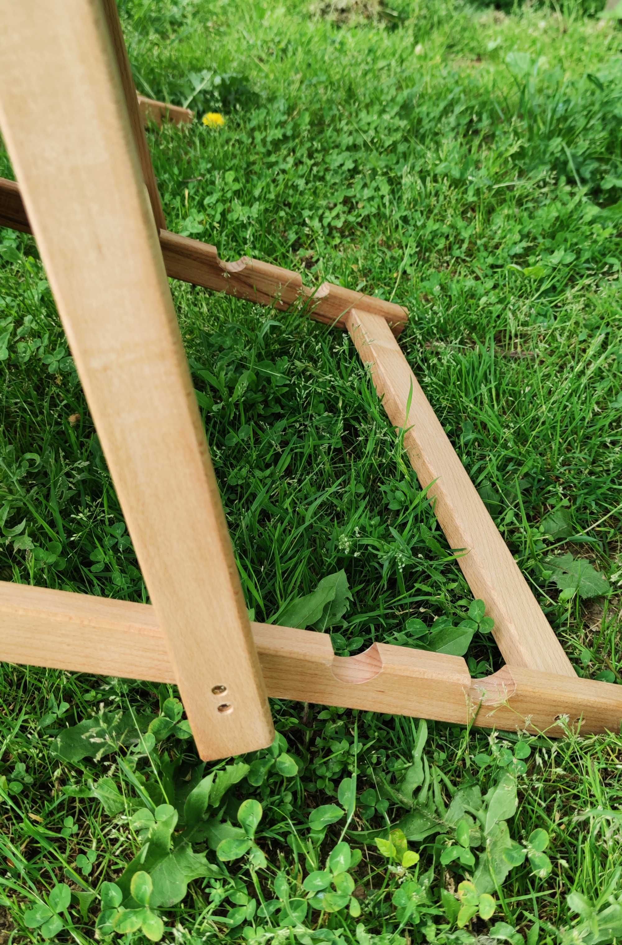 Крісло-шезлонг, розкладний шезлонг дерев'яний для відпочинку