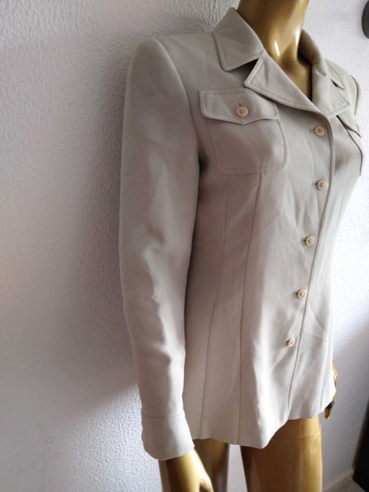 Casaco/Blazer Beje/Creme Lena Gabrielle New York S/8 (Ler Descrição)