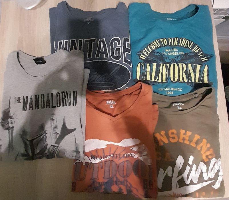 Koszulki 5 szt rozm. M-Xl