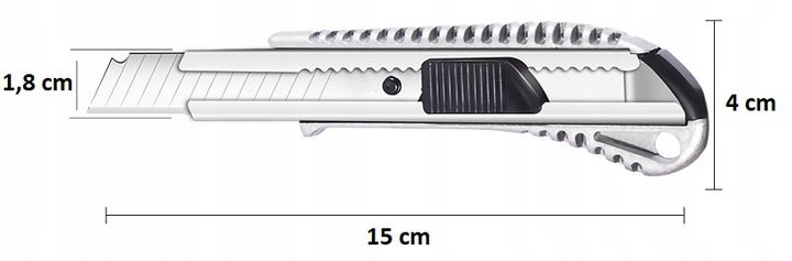 6x Nóż Metalowy Nożyk Tapeciak Wysuwany Z Ostrzami Ostrzem Łamanym Do