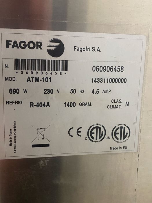 Szybkoschładzarka , szokówka FAGOR