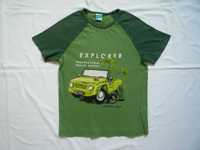 Little Kids 122/128 Zielona koszulka Auto Samochód