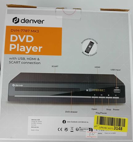 Denver DVH7787 odtwarzacz DVD, HDMI, odtwarzacz DVD do telewizora mini