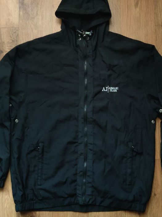 L, Armani jeans, вітровка вінтажна, чоловіча, куртка