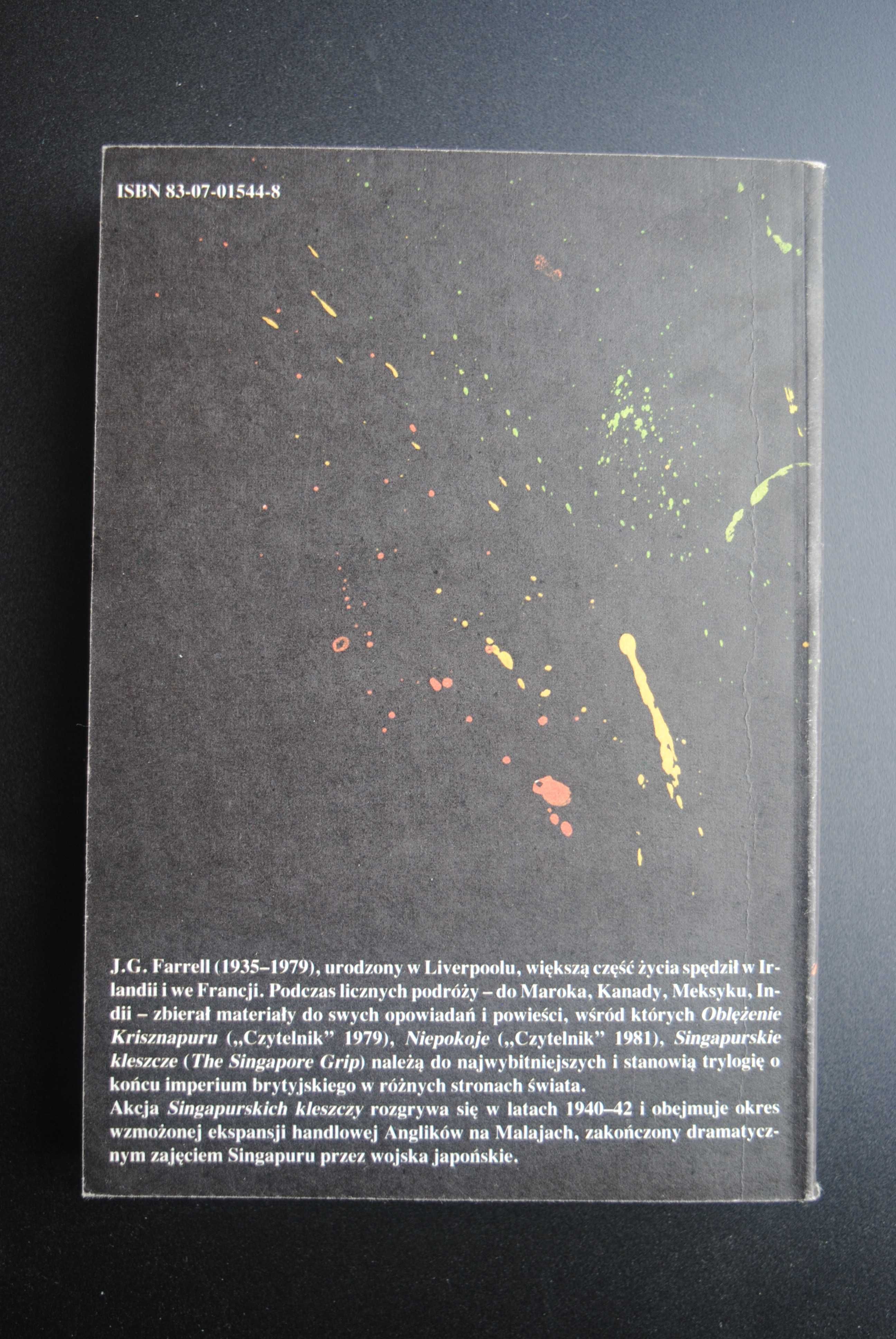 J.G. Farrell Singapurskie kleszcze 1990