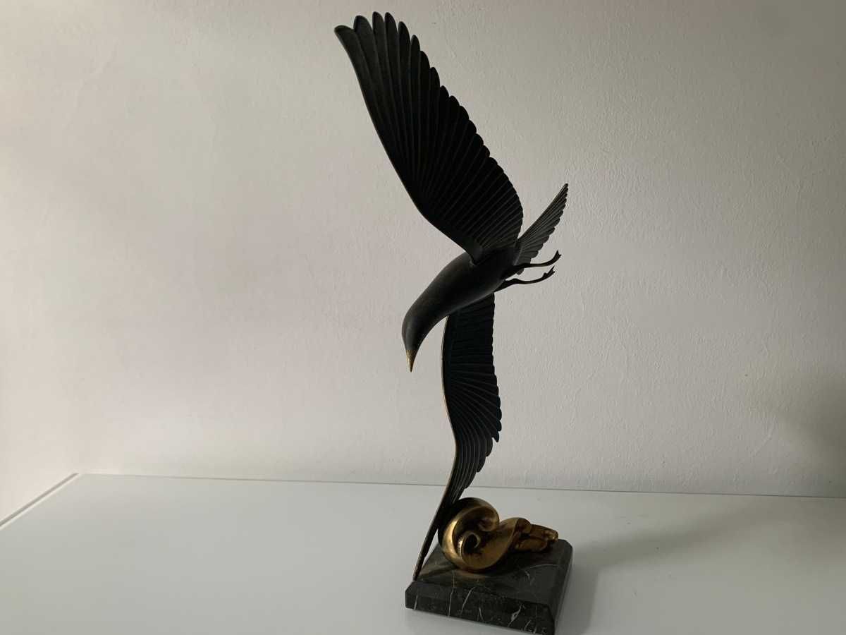 Gaivota em bronze Art Deco