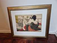 Gravura tema cultura Japonesa adquirida no Museu Britânico