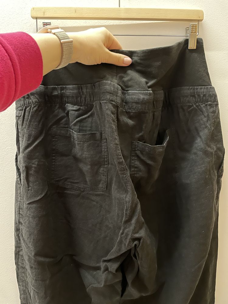 Spodnie ciazowe z lnem i wiskoza L H&M