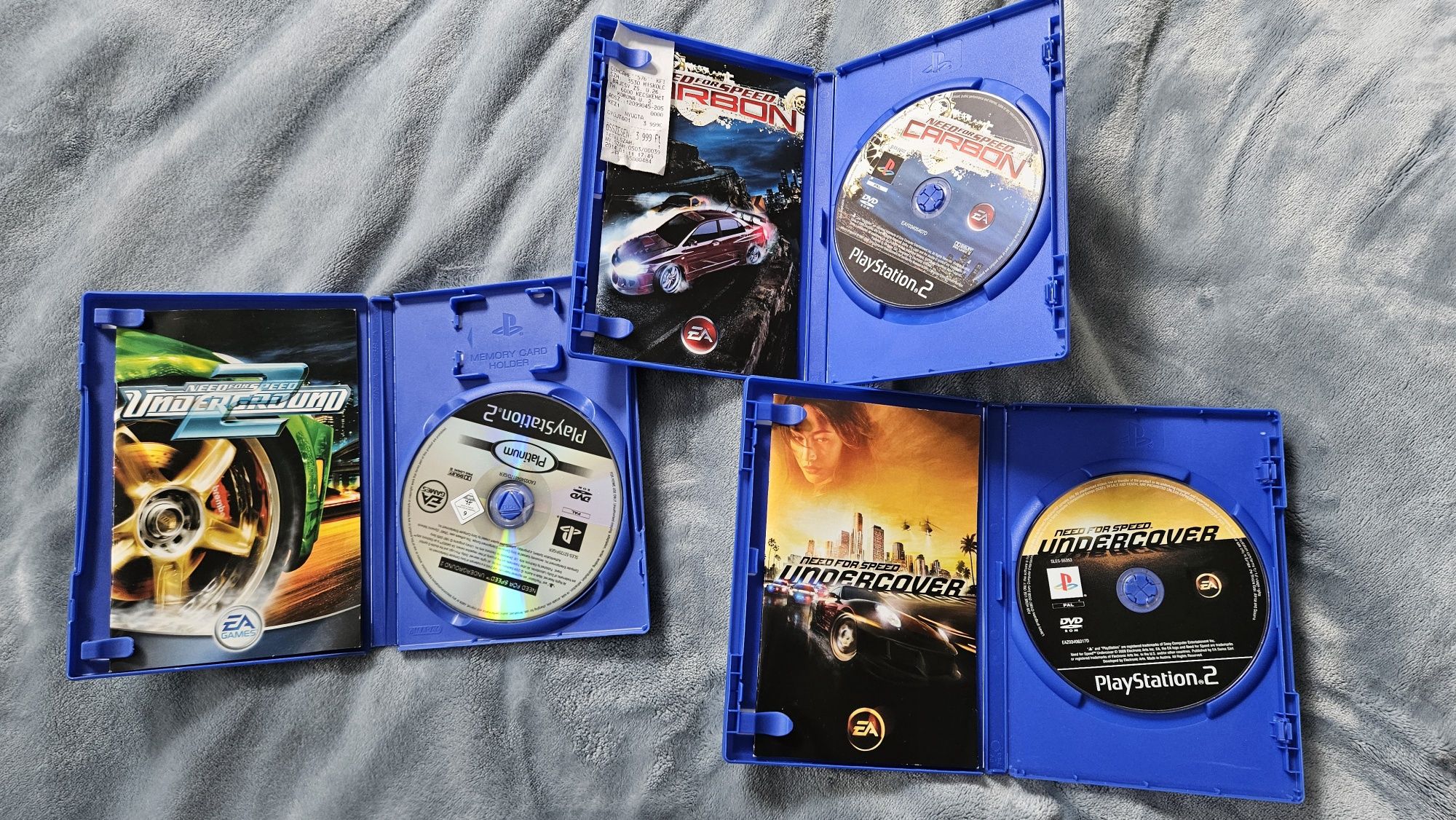 3 części Need for speed na ps2
