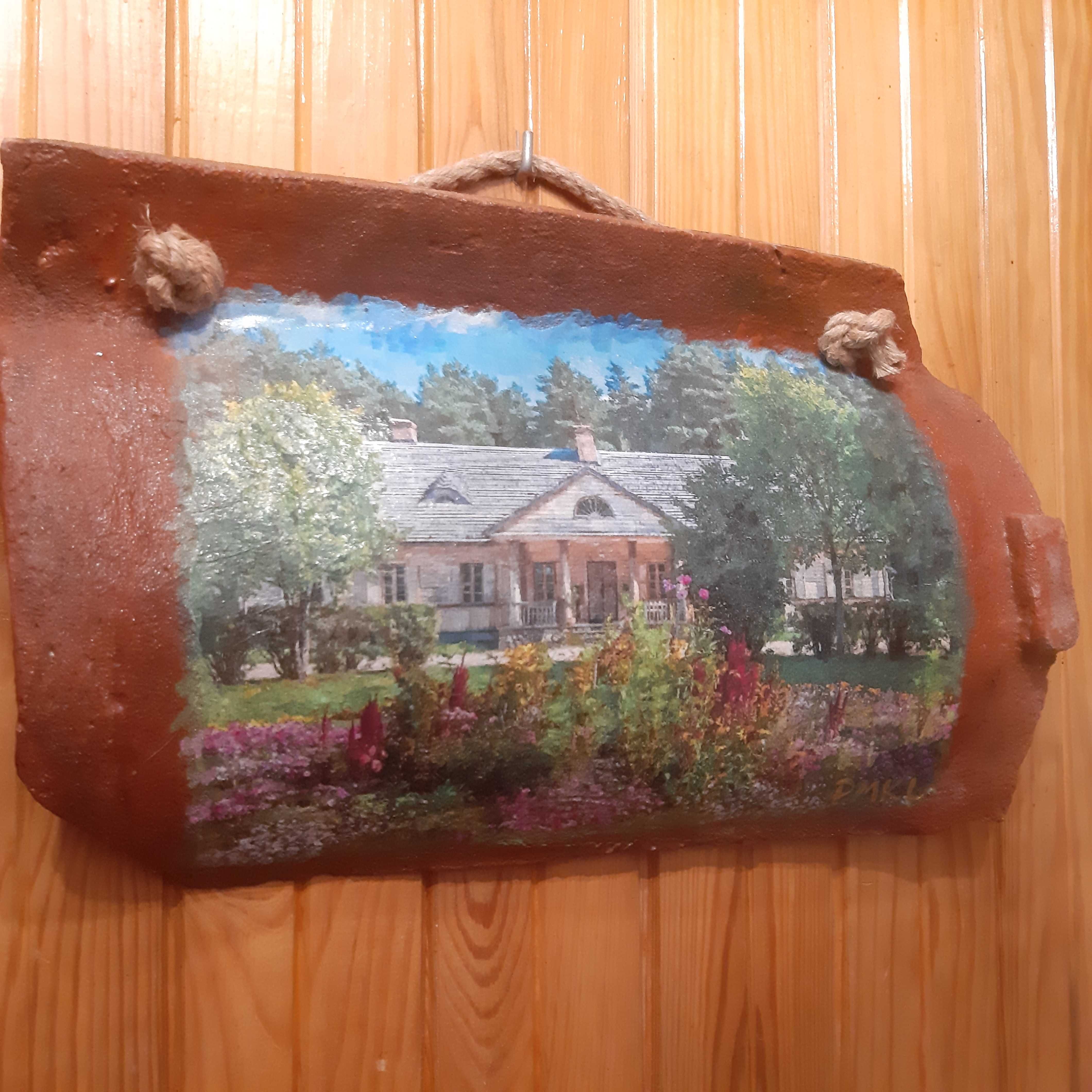 Obraz decoupage - Dwór z Bobry Wielkiej - unikat