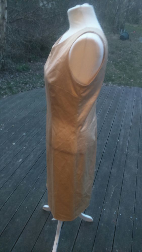Nowa złota sukienka koktajlowa wieczorowa wesele S M + złoty szal