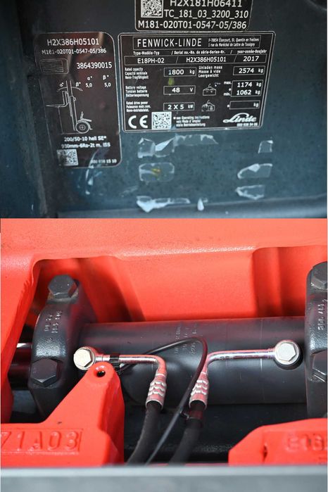 Wózek widłowy Linde E18 PH-02 Triplex 547cm 2170mth Przesuw FHP 445