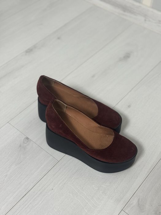 Туфлі на платформі замш