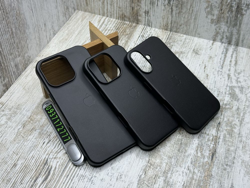 Чехол кожа Leather Case на iPhone 16 Pro Max/ 16 Pro/ 16