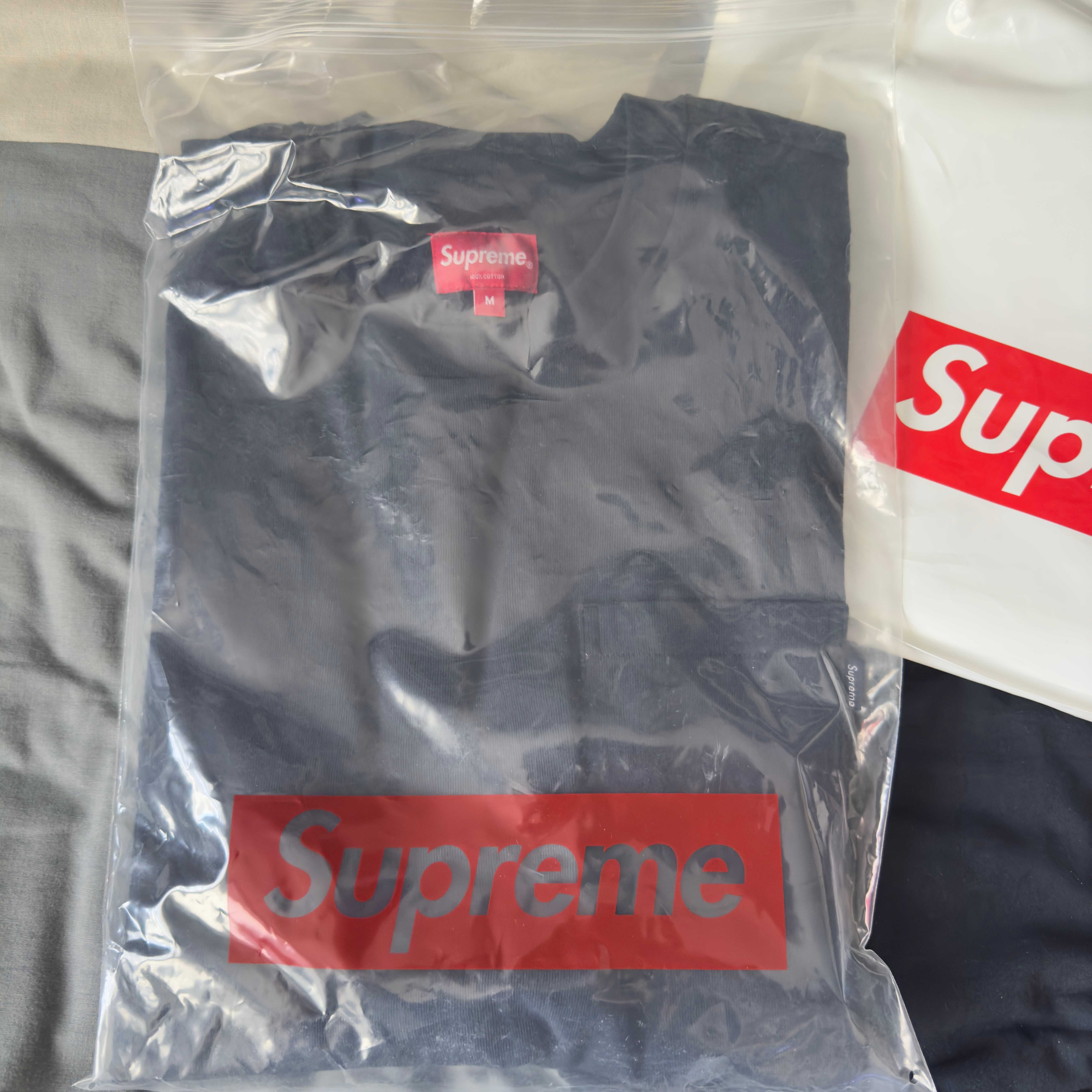 Koszulka Supreme Pocket Tee 2017 Navy rozmiar M